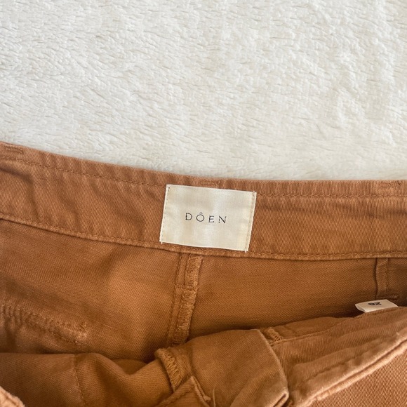 Doen The Wilder Pants Wide Leg High Rise Orange Brown Size 28 - Picture 3 of 12